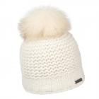 NORTON | Bonnet � pompon alpaca 68% avec petites paillettes blanc