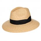 HUTTER | Chapeau Premium Raffia avec ruban noir nature