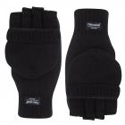 FASHION | Gants femme demi-doigts avec flip top Thinsulate noir