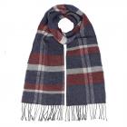 FASHION | Echarpe � motifs en laine m�lang�e 30 x 170 cm bleu