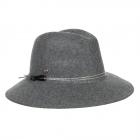 FASHION | Chapeau femme Fedora avec cha�ne gris