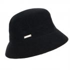 SEEBERGER | Cloche en laine bouillie pour femmes noir