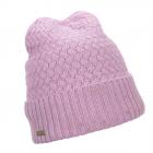 SEEBERGER | Bonnet femme en tricot avec revers torsad� lilas