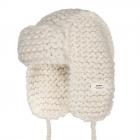 BARTS | Bonnet bomber en tricot pour femmes blanc laine