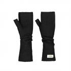 BARTS | Gants sans doigts pour femmes avec motif c�tel� noir