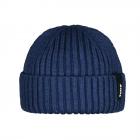 BARTS | Sumter Beanie Docker Bonnet avec revers tricot� bleu fonc�