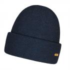 BARTS | Bonnet femme en tricot fin avec revers en 20% laine m�rinos bleu fonc�