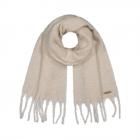 BARTS | �charpe femme chaude et douce � franges blanc laine