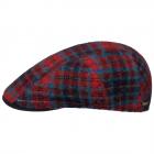 STETSON | Casquette plate avec motif � carreaux et d�grad� de couleurs discret bleu