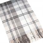 FASHION | �charpe � carreaux 100 % laine d'agneau marron clair