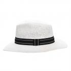 HUTTER | Chapeau de paille en papier avec ruban blanc
