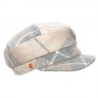 MAYSER | Bonnet ballon femme � carreaux blanc laine