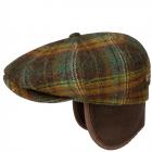 STETSON | Bonnet plat pour hommes avec oreillettes 100% laine vierge vert