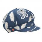 MAYSER | Chapeau ballon bleu jean pour femme avec motif v�g�tal bleu