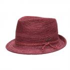 STETSON | Trilby rouge en raphia rouge fonc�