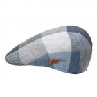 JAILJAM | Coppola Casquette plate en tessuto a quadri bleu