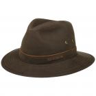 STETSON | Chapeau traveller en coton cir� brun fonc�