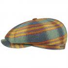 STETSON | Hatteras Casquette plate de golf � carreaux classique vert clair