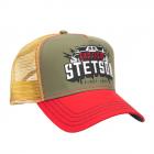 STETSON | Casquette camionneur multicolore avec motif bordeaux