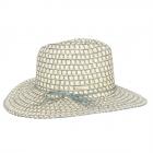 SEEBERGER | Fedora en fibres de papier multicolores vert fonc�