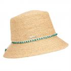 SEEBERGER | raffiastraw bucket hat avec m�lange de tresse et de crochet nature