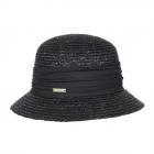 SEEBERGER | Chapeau de paille cloche pour dames noir
