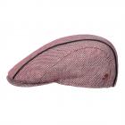 ALFONSO D'ESTE | Casquette plate en lin et coton m�lang�s 6 pi�ces bordeaux
