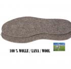 Semelles grises 100% laine feutr�e pour pantoufles, chaussures et bottes gris
