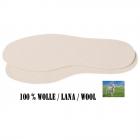 Semelles blanches 100% laine feutr�e pour pantoufles, chaussures et bottes blanc