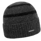 STETSON | Beanie Stripes Bonnet tricot� avec revers gris fonc�