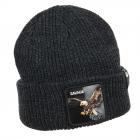 GOORIN | Motif : SAVAGE Bonnet tricot� avec revers noir