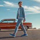 GIESSWEIN | Retro Runner chaussures merino pour hommes en couleur bleu roi royal