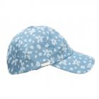 SEEBERGER | Casquette en tissu pour femmes en jean avec dessin de fleurs jeans