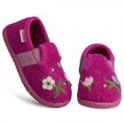 GIESSWEIN | Thielheim Pantoufles pour filles mi-hautes en laine vierge avec motif � fleurs Baie