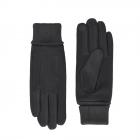 FASHION | Gant pour homme en tissu avec poignet en tricot noir