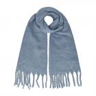 FASHION | Foulard d'hiver pour femmes avec lurex et franges 40x190 cm bleu clair