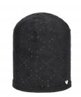 FASHION | Bonnet femme en micro-polaire avec rivets et ?illets noir