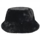 FASHION | Bucket Femme Chapeau de p�cheur en fourrure synth�tique noble noir