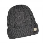 BARTS | Bonnet tricot� avec motif torsad� et revers gris fonc�