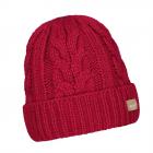 BARTS | Bonnet tricot� avec motif torsad� et revers rouge