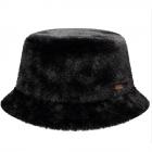 BARTS | Chapeau de p�cheur femme en fausse fourrure avec doublure en satin noir