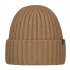 BARTS | Bonnet homme en tricot avec revers et bande polaire marron clair
