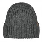 BARTS | Bonnet homme en tricot avec revers et bande polaire gris fonc�