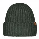 BARTS | Bonnet homme en tricot avec revers et bande polaire olive