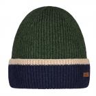 BARTS | Bonnet homme tricot� avec revers 100% laine vierge olive