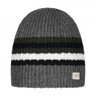 BARTS | Bonnet tricot� ray� pour hommes gris fonc�