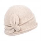 SEEBERGER | Bonnet laine bouillie femme 100% laine vierge beige