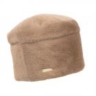 SEEBERGER | Fourrure synth�tique Toque en aspect fourrure tiss�e pour femmes marron clair