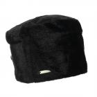 SEEBERGER | Fourrure synth�tique Toque en aspect fourrure tiss�e pour femmes noir