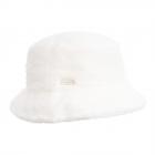 SEEBERGER | Chapeau de p�cheur Bucket pour femmes en fourrure synth�tique douce blanc laine